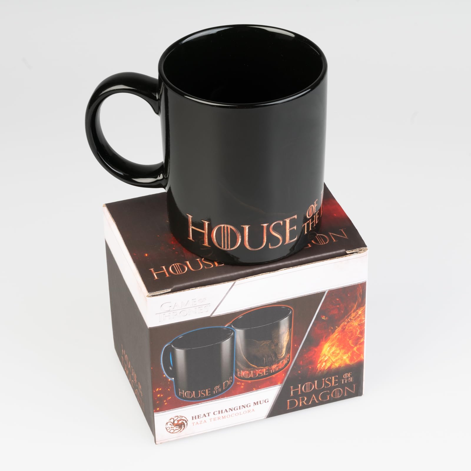 Thermosensitive Game of Thrones House of the Dragon Mug - 350ml Stoneware Breakfast Cup, Color Changing Magic Cup, Perfect for Coffee, Tea & Collectible Gifts for Fans
