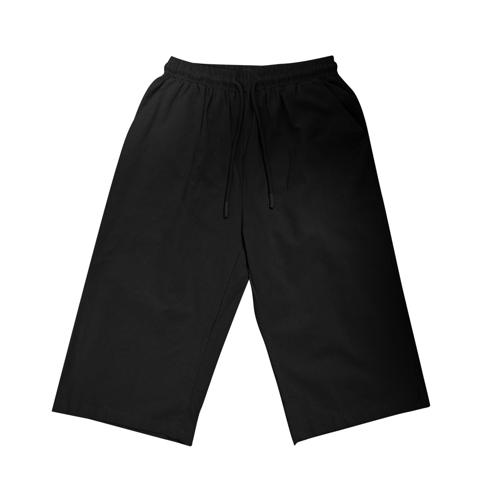 Women's Linen Bermuda Shorts - High Waisted Summer Shorts with Pockets for Beach & Lounge