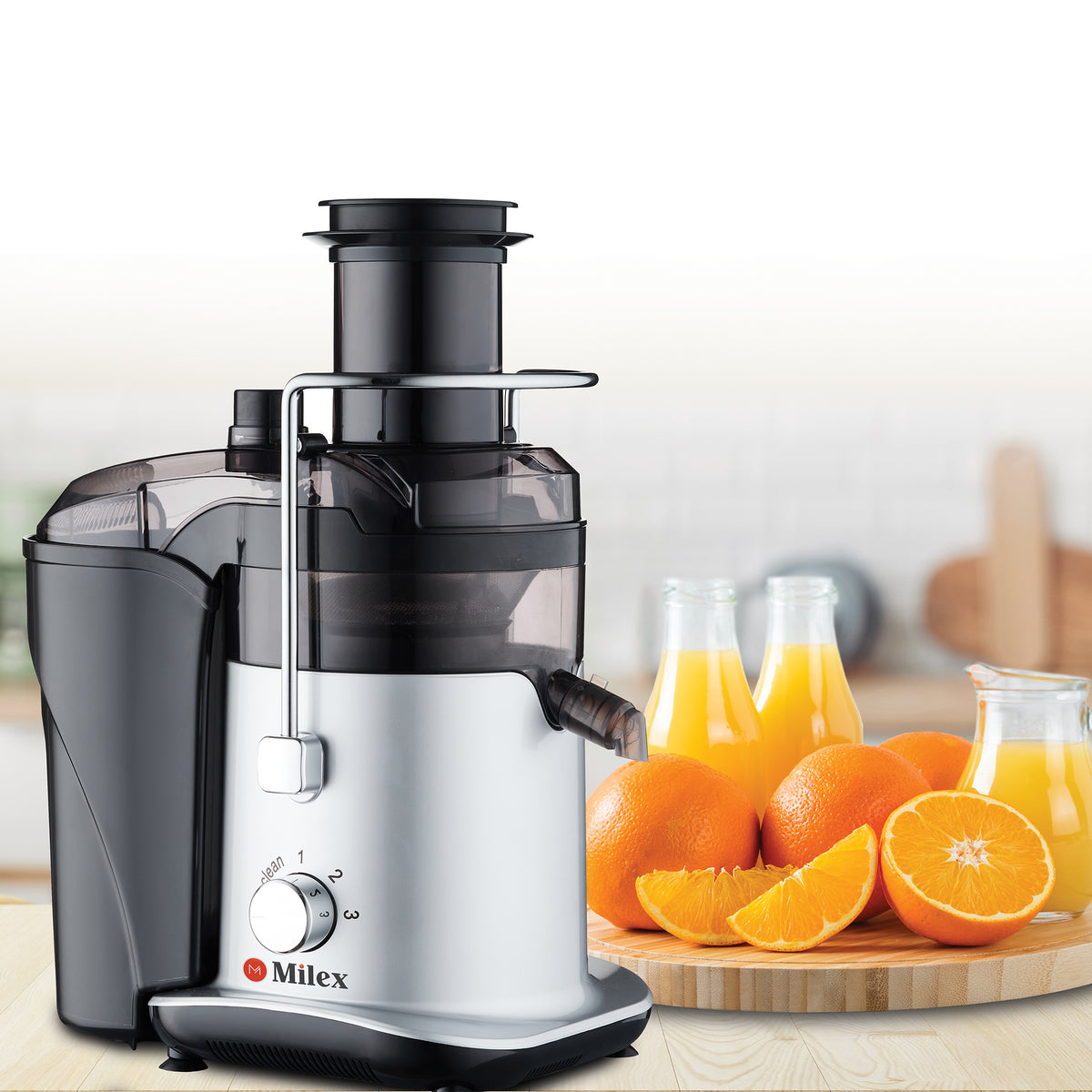 Milex Power Juicer - Professional Cold Press Slow Juicer with 7-Day Detox Plan for Healthy Living - Perfect for Fresh Juice, Smoothies & Cleansing at Home