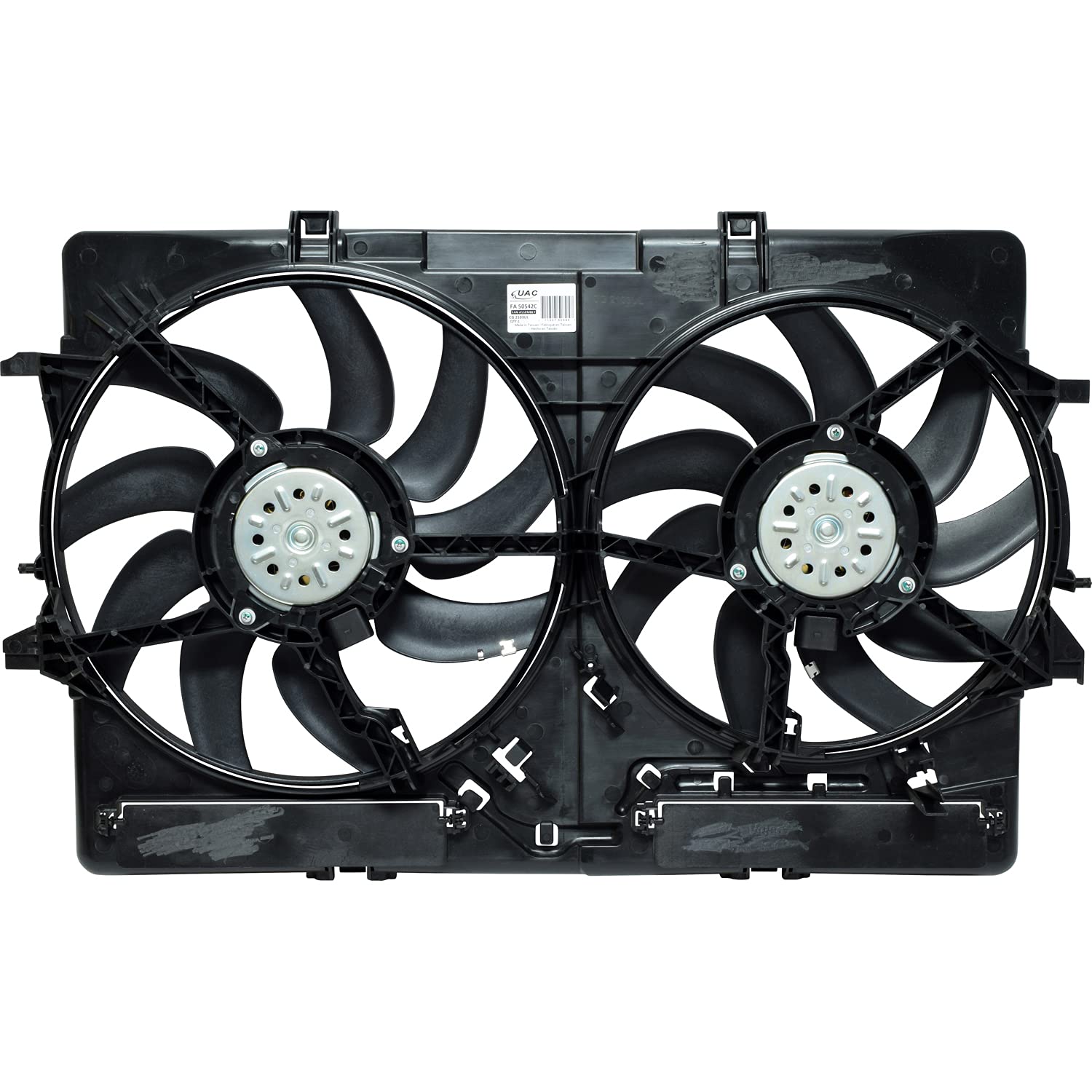 FA 50542C Dual Radiator and Condenser Fan Assembly - High Performance Cooling System for Cars, Trucks & SUVs - Perfect for Engine Overheating Prevention & AC System Maintenance