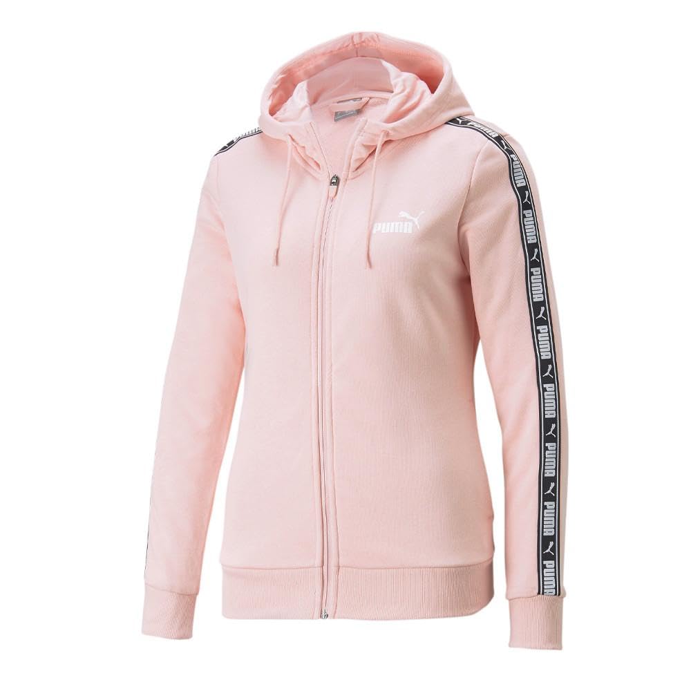 PUMA Women's Zip-Up Sweatshirt - Soft Knit Fabric, Rose Pink | Gym, Running, Casual Wear
