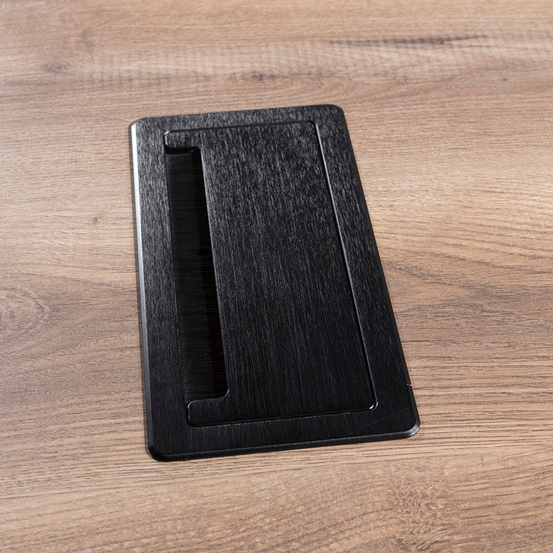 AFTAN 180cm Reception Desk Right Panel - Warm Oak & Black Finish for Office, Hotel, and Corporate Lobby Use