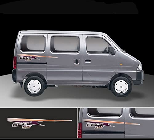 Premium Car Body Stickers & Graphics for Maruti Eeco (2018-2021 Models) - Vibrant Orange & Gold Decals - Custom Vehicle Vinyl Wrap for Personalization & Style Enhancement - Perfect for Car Shows, Street Racing & Automotive Customization