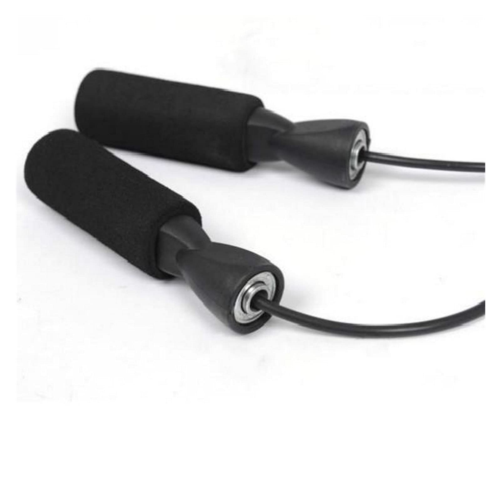 Adjustable Speed Jump Rope with Smooth Bearings - Black Fitness Skipping Rope for Boxing, Aerobic Exercise & Cardio Workouts - Perfect for Home Gym, Cross Training & Weight Loss