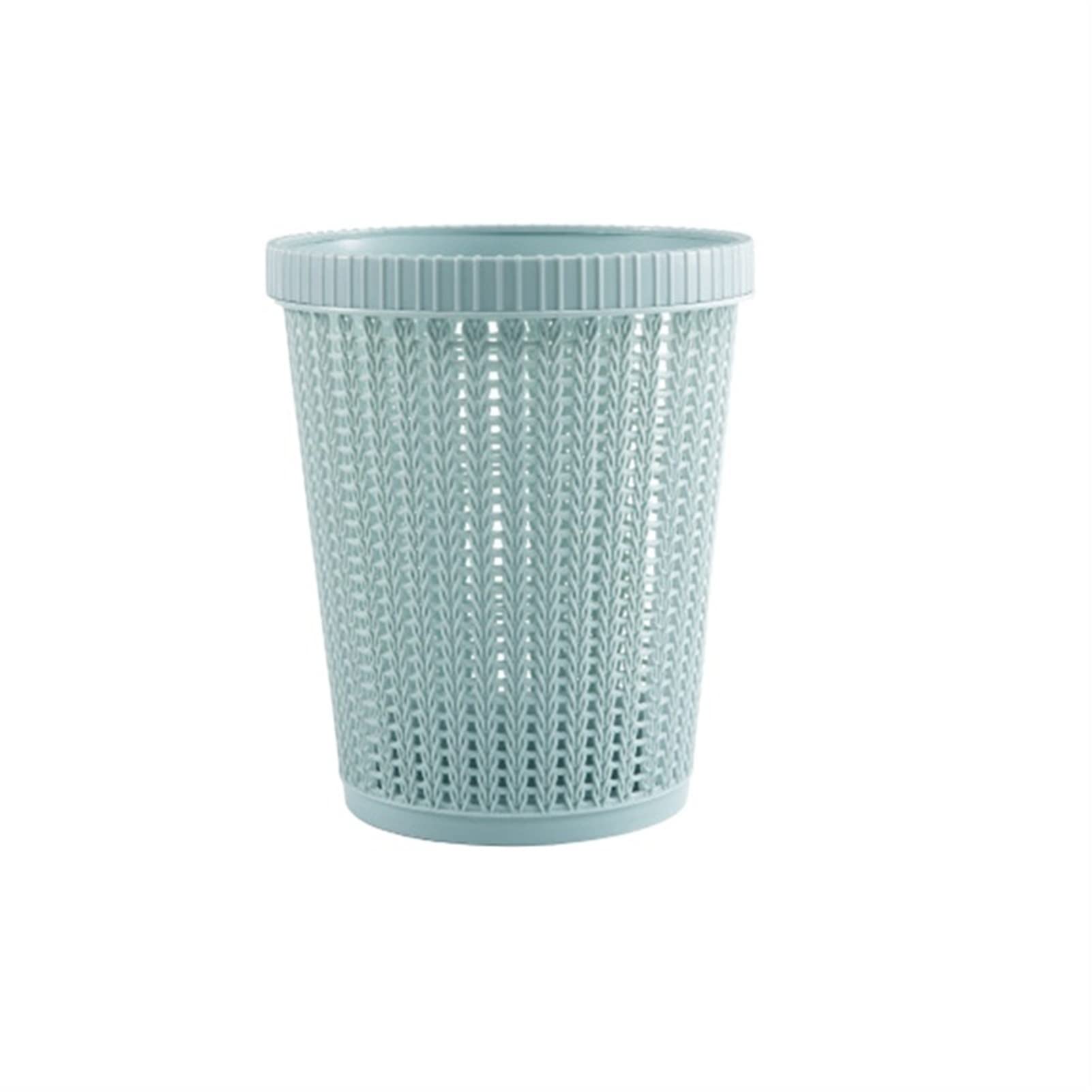 Rectangular Trash Can - Bathroom & Toilet Garbage Bin Without Lid, Space-Saving Hollow Design, Sky Blue - Perfect for Small Bathrooms, Kitchens, and Office Spaces