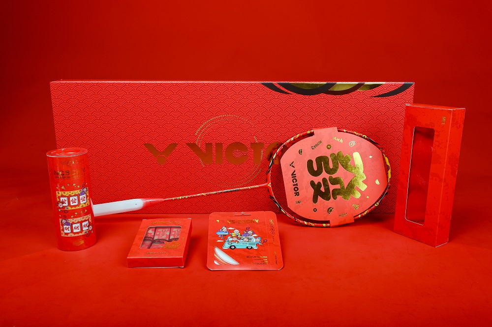 Victor Thruster Badminton Racket - Chinese New Year Limited Edition Gift Box Set | Perfect for Tournaments, Training & Festive Gifting