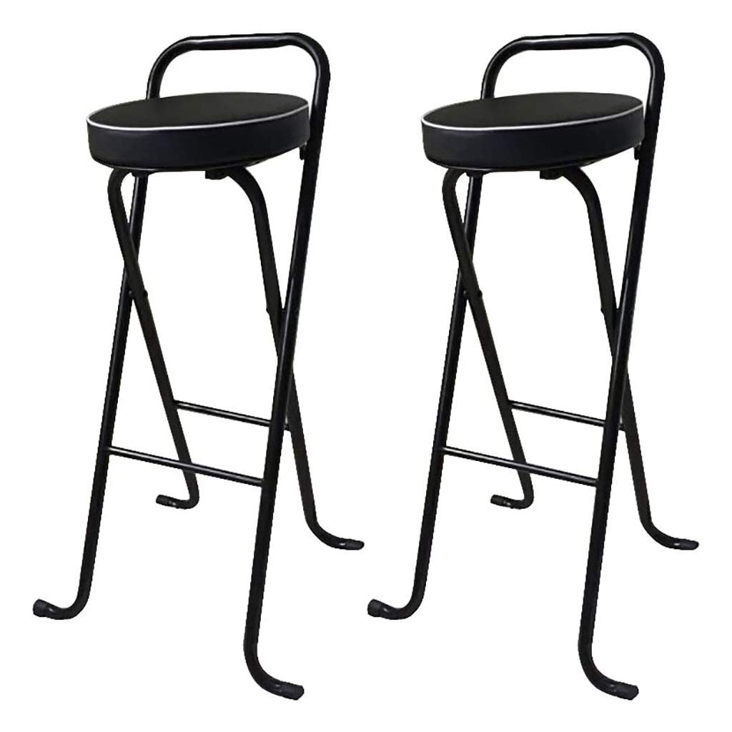 Foldable Bar Stool - Adjustable Height 65/75cm, Portable & Space-Saving Dining Chair for Kitchen, Bar, Patio - Thick Cushion & Sturdy Frame (3 Colors) - Perfect for Small Spaces & Outdoor Entertaining