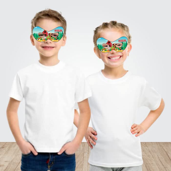 Custom Farm Theme Birthday Eye Mask with Baby Name - Perfect for Farm Birthday Party Decorations, Baby Showers & Themed Events