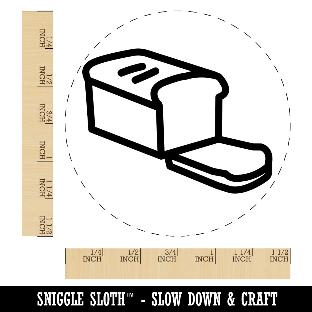 1-1/2 Inch Large Blue Self-Inking Rubber Stamp for Bread Slicing - Perfect for Crafting, Planners, Journals & DIY Projects