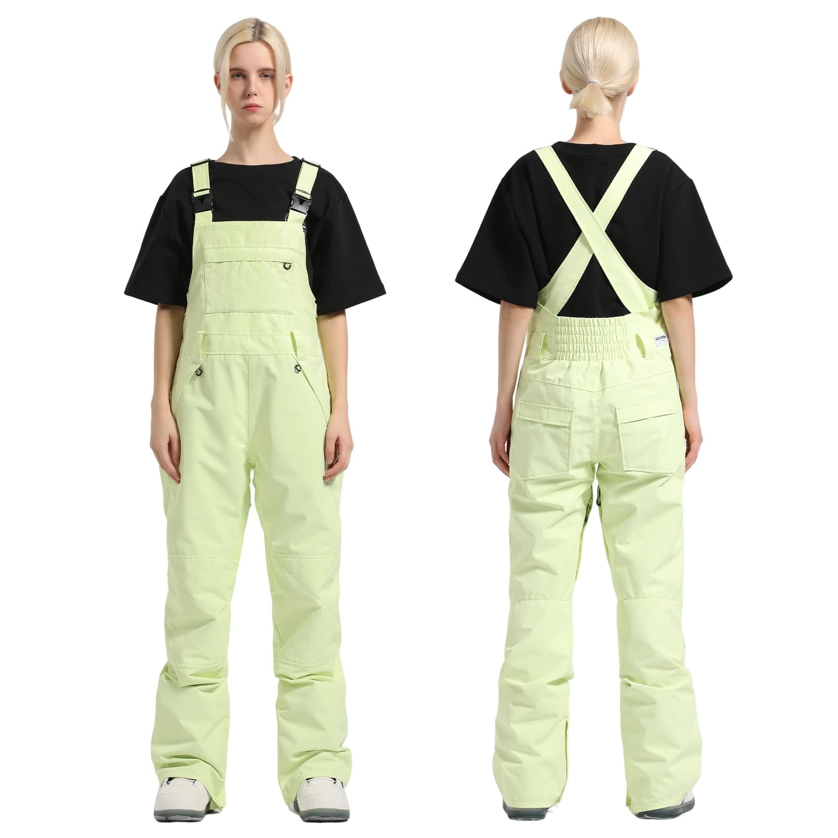 Women's Waterproof Insulated Ski Bib Overalls - Soft Ripstop Snow Pants for Skiing & Snowboarding | Winter Sports, Outdoor Activities & Cold Weather Protection
