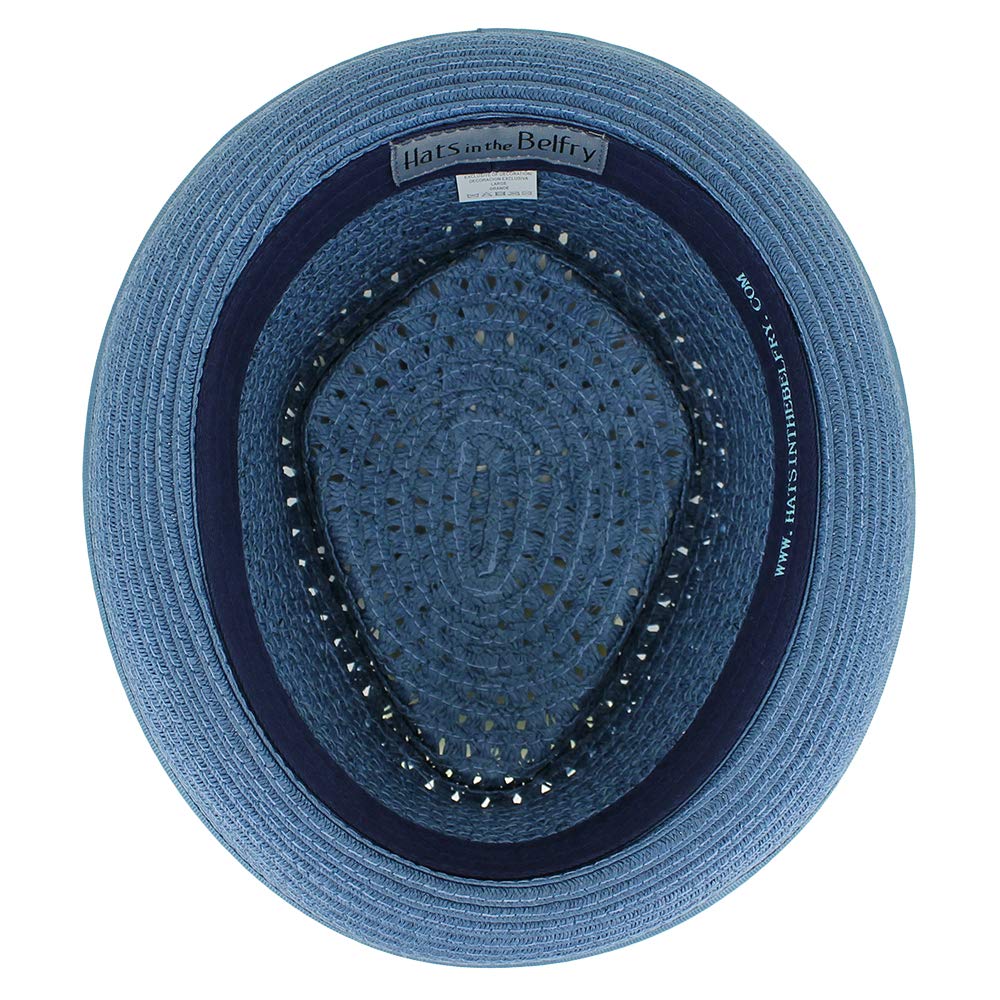 Summer Straw Porkpie Hat for Men & Women - Blue, Tan, Black | Beach & Outdoor