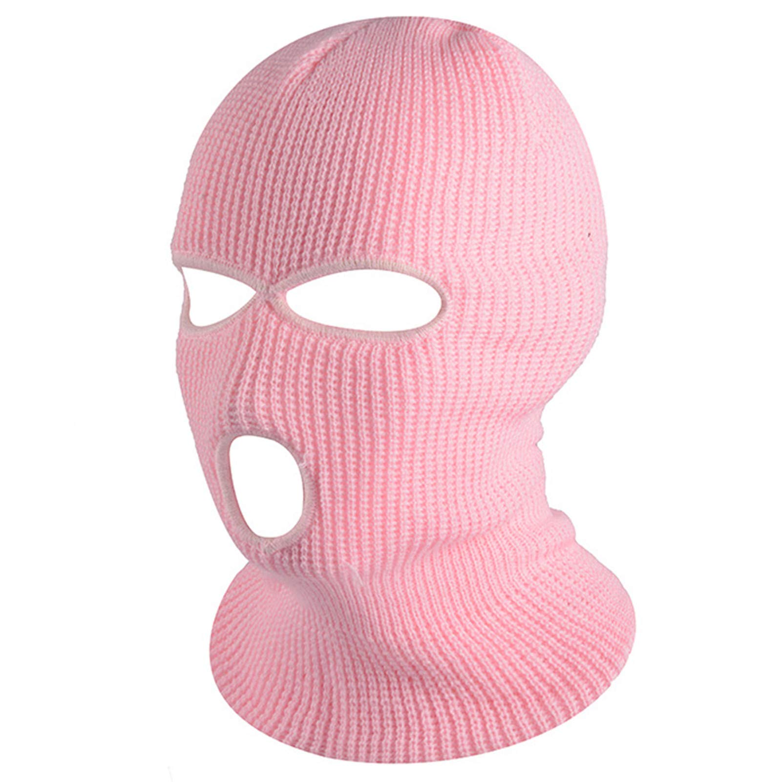 3 Hole Winter Knitted Ski Mask - Warm Full Face Cover Balaclava for Adults | Cold Weather Outdoor Sports, Skiing, Snowboarding & Motorcycle Riding
