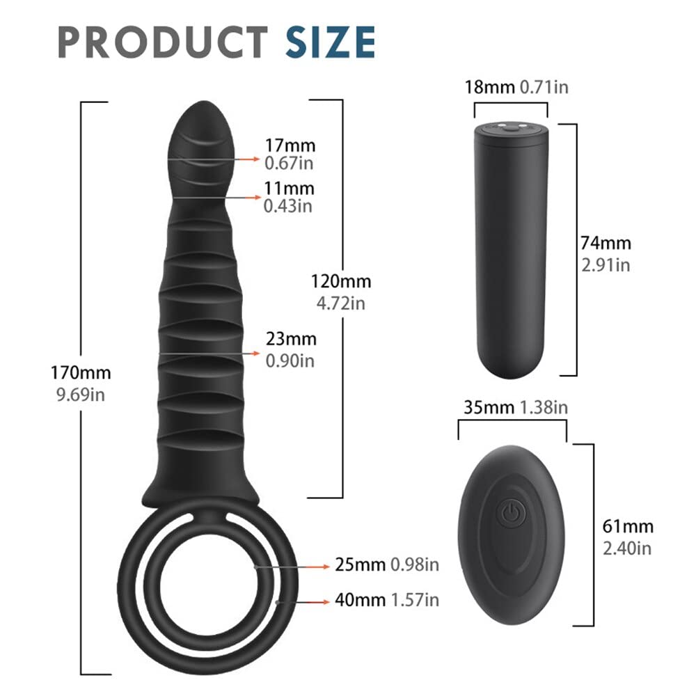 Double Penetration Strap-On Anal Vibrator for Couples - Rechargeable Anal Plug & G-Spot Stimulator - Adult Sex Toy for Couples Play & Solo Pleasure - Perfect for Role Play, BDSM & Intimate Bonding