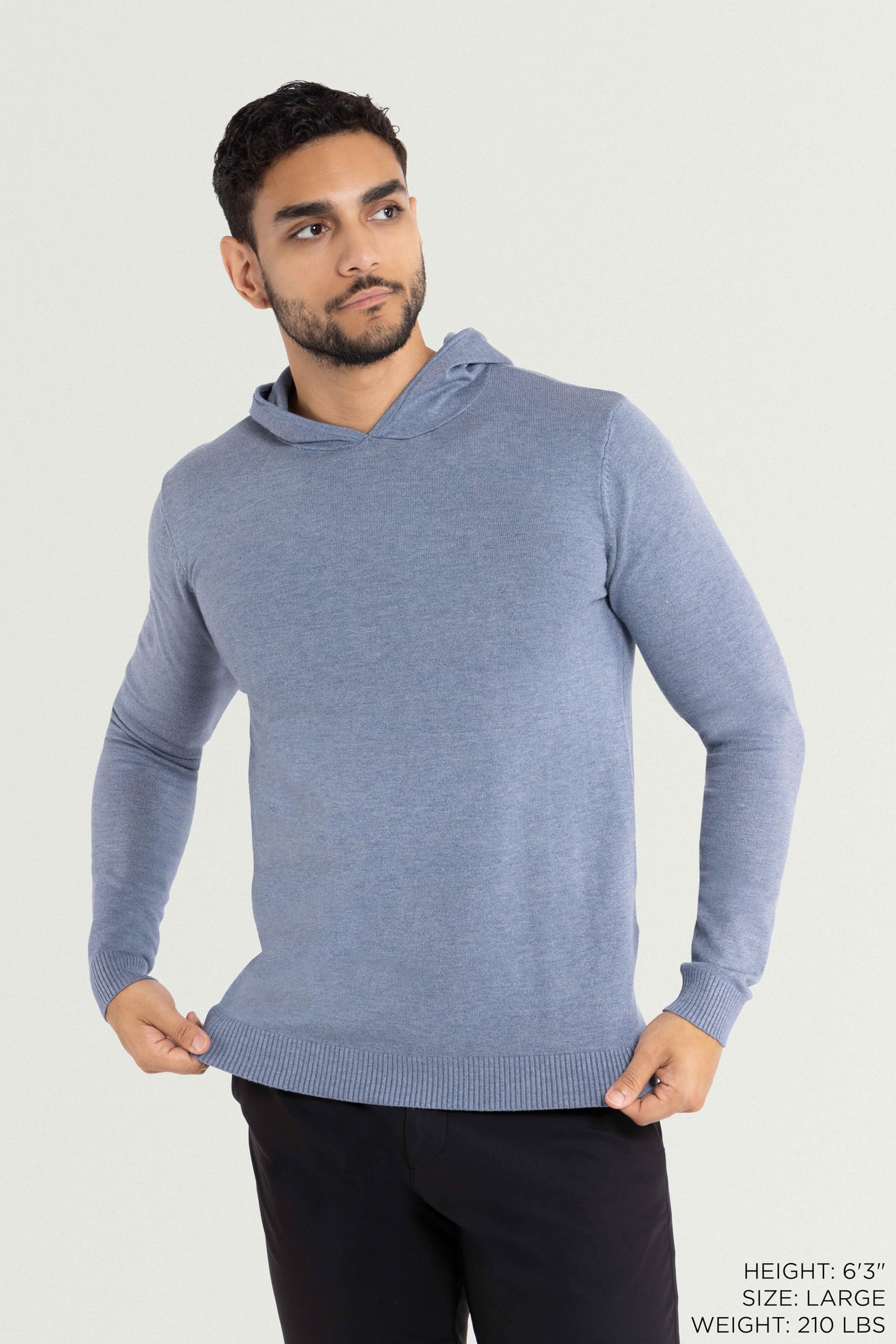 X RAY Men's Hoodies - Long Sleeve Stretch Pullover Sweatshirt for Fall & Winter | Comfortable Basic Hooded Sweater for Casual Wear, Gym & Outdoor Activities