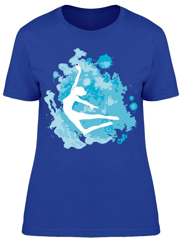 Gymnast Silhouette Print T-Shirt for Women - Artistic Athletic Style Tee - Perfect for Yoga, Gym & Casual Wear