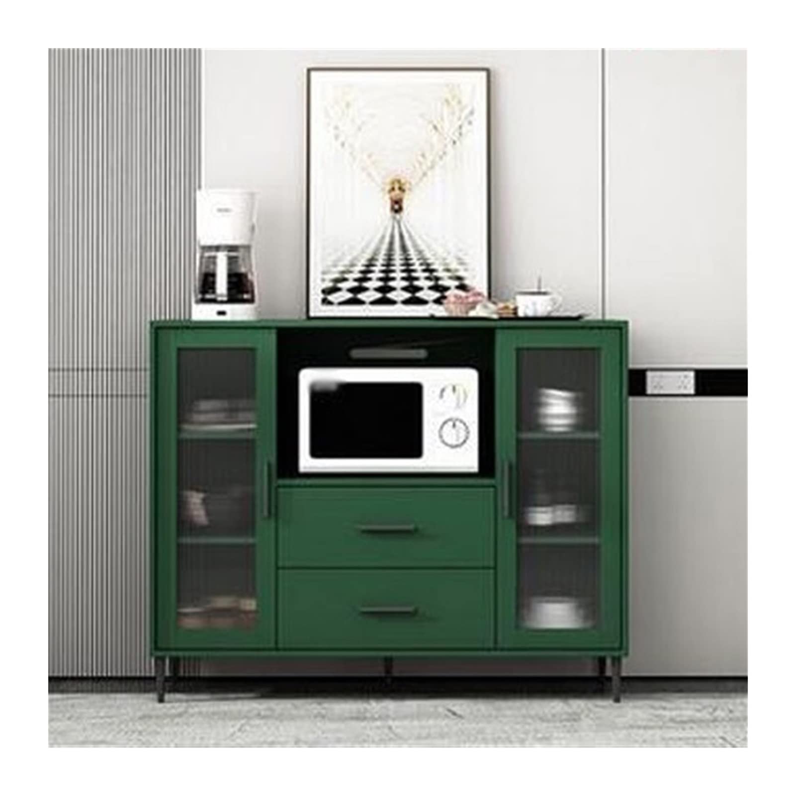 Modern Sideboard Cabinet for Living Room & Kitchen - D-120x40x97.2cm - Perfect for Dining Storage & Microwave Stand