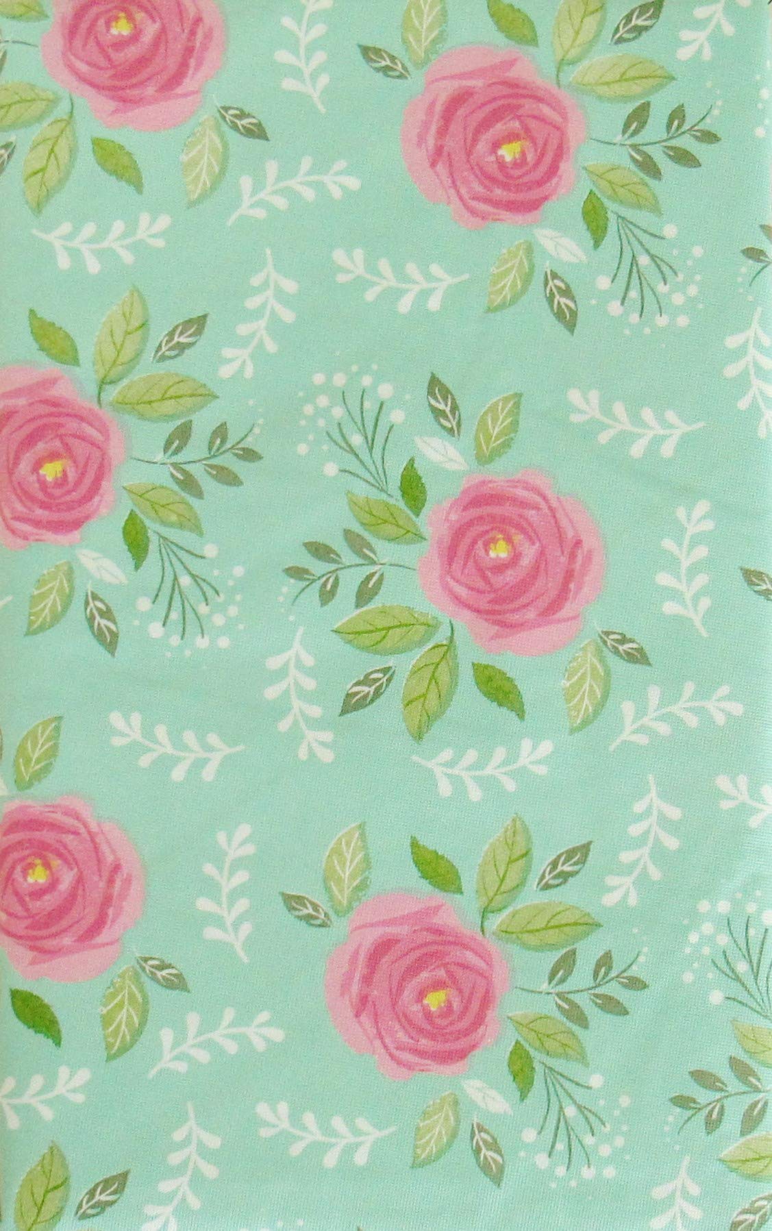 Rose Impressions Vinyl Flannel Back Tablecloth 52x52 Inch Square - Waterproof & Stain-Resistant for Dining, Kitchen, Picnic, Party Decor