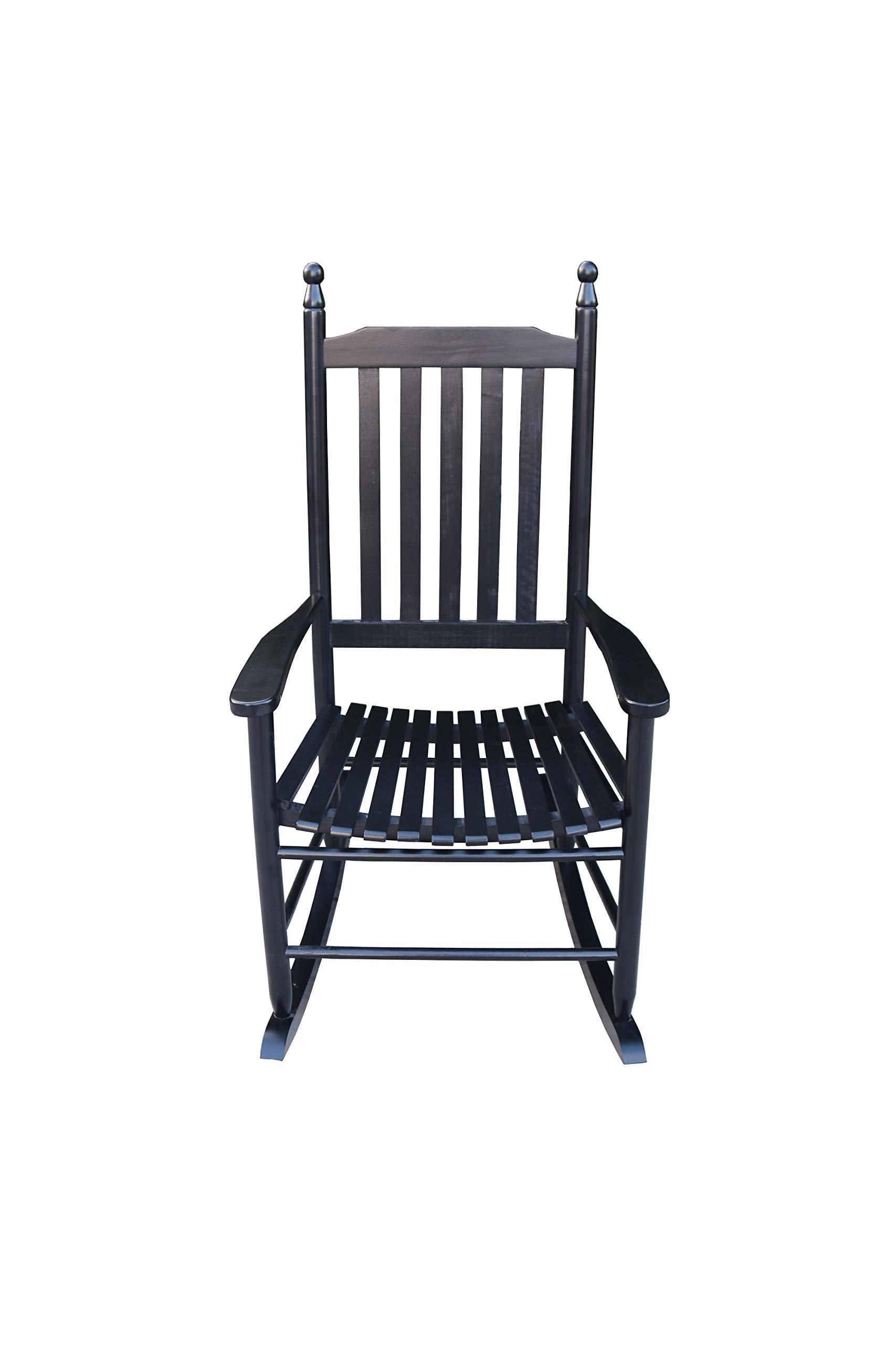 HomVent Wooden Rocking Chair - High Back Porch Rocker for Indoor & Outdoor Use - Perfect for Living Room, Patio, Garden, Balcony and Backyard Relaxation