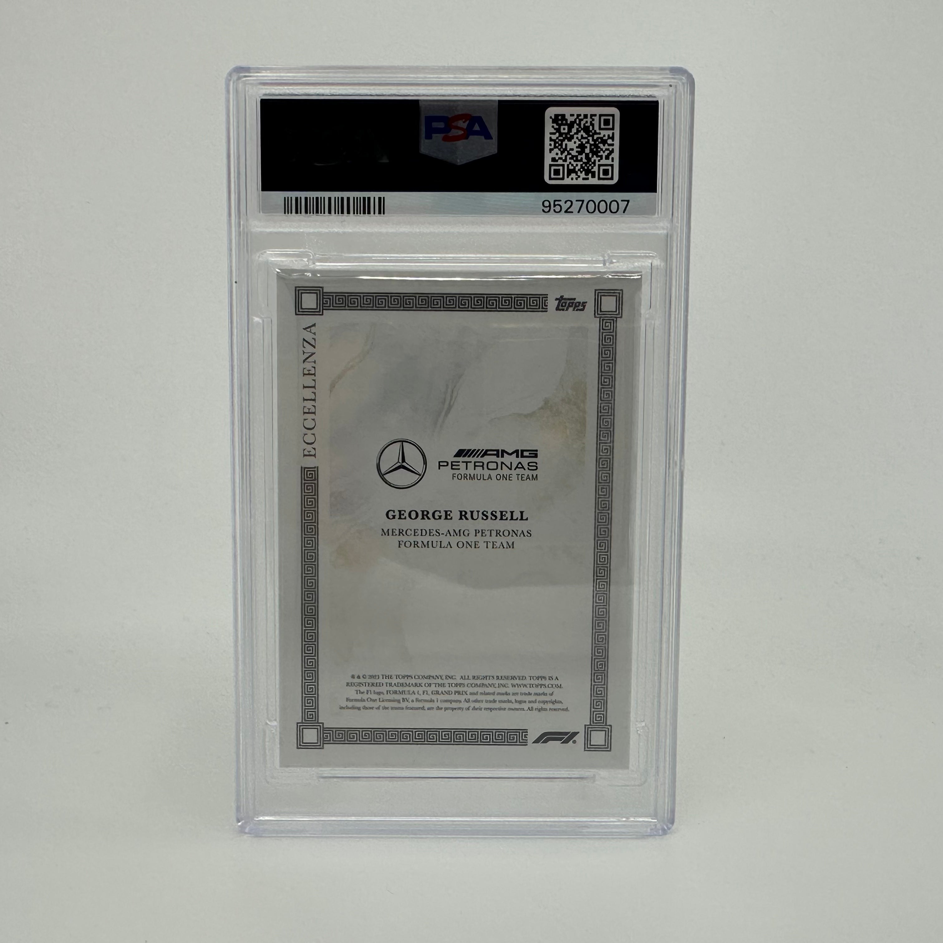PSA 7 Graded 2023 George Russell Eccellenza Trading Card - Perfect for F1 Collectors, Sports Memorabilia Displays & Investment Collections