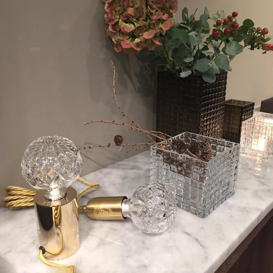 Elegant Crystal Bulb Table Lamp - Modern Home & Office Decor Lighting for Bedroom, Living Room, Study - Warm White LED Light for Cozy Ambience