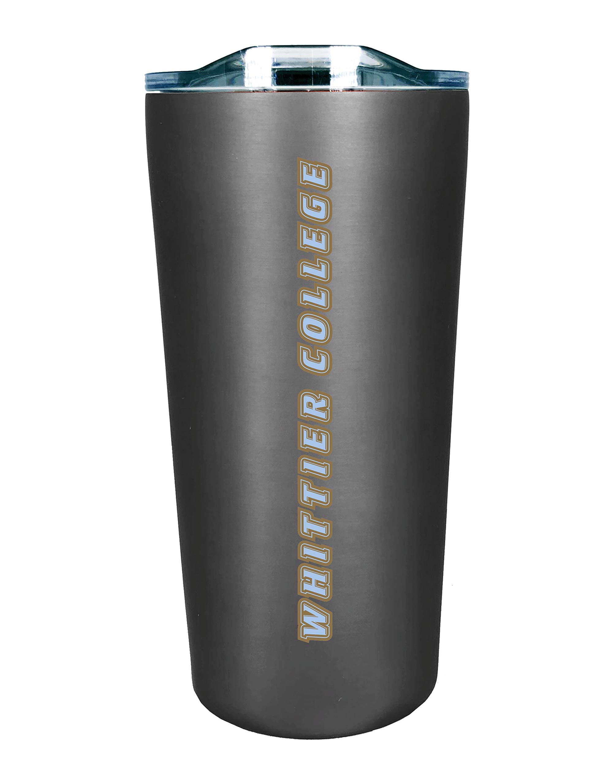 Personalized Whittier College Double Walled Insulated Stainless Steel Tumbler with Soft Touch Coating - Silver | Keeps Drinks Hot/Cold for Hours | Perfect for School, Work, Travel & Outdoor Activities