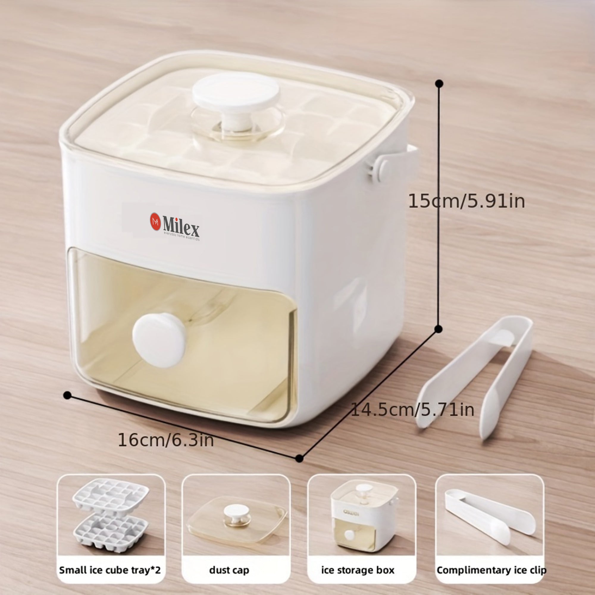 Premium Food-Grade Silicone Ice Cube Tray with Press Lid - BPA Free, Leak Proof, Easy Release for Cocktails, Smoothies & Refreshing Drinks - Perfect for Home, Office & Party Use