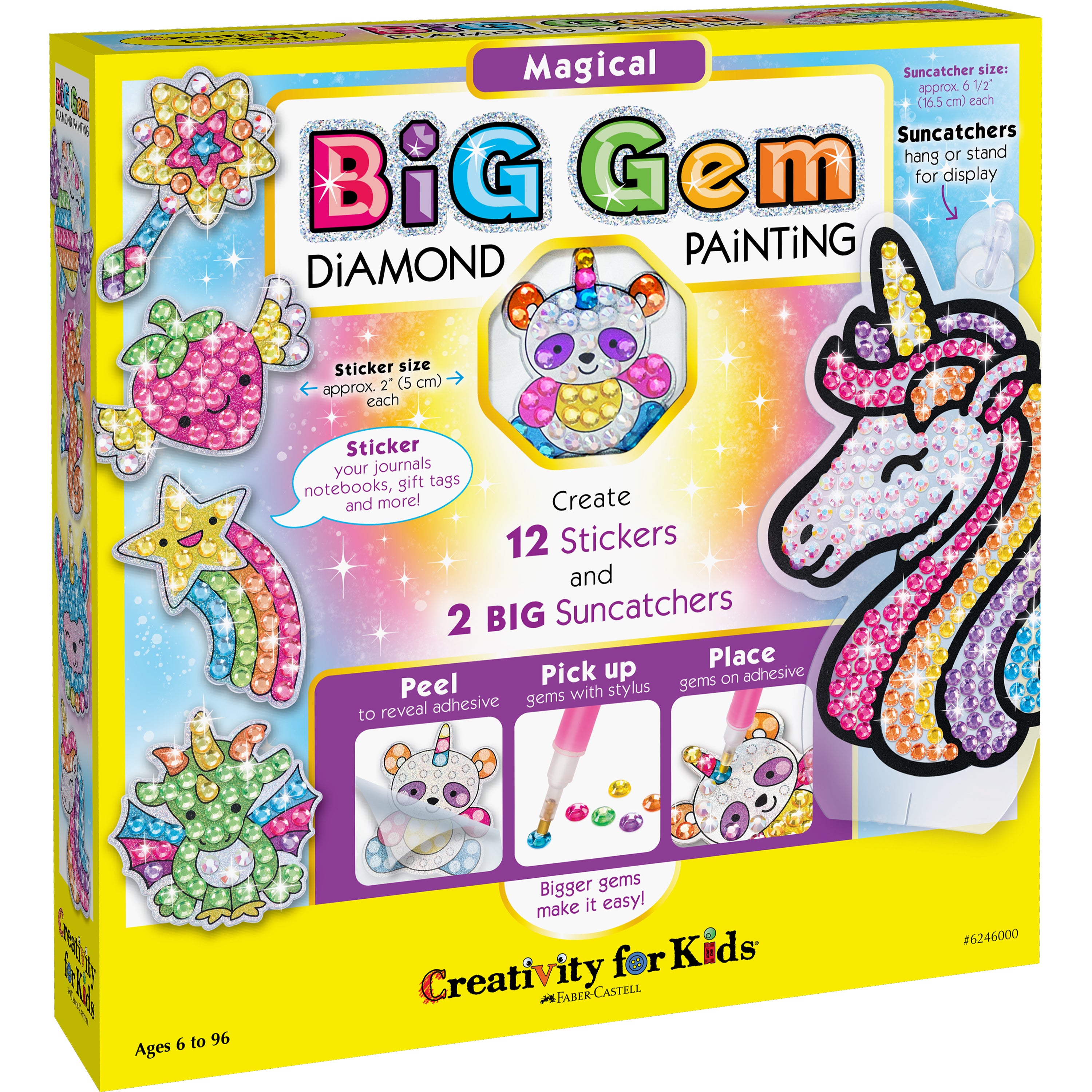 Creativity for Kids Magical Big Gem Diamond Painting Kit - DIY Art Craft for Girls & Boys Ages 6-12 - Sparkling Diamond Mosaic Art Project for Home Decor, Gifts & Relaxation