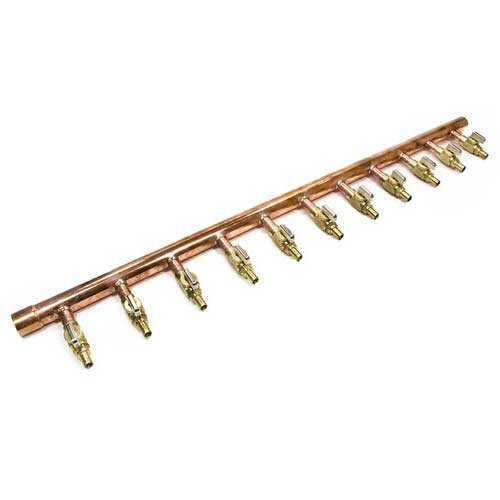 672XV4L-11313 HVAC Manifold with Male & Female Sweat Connections and Valves - Perfect for Refrigeration & AC Repair, Maintenance, and Installation