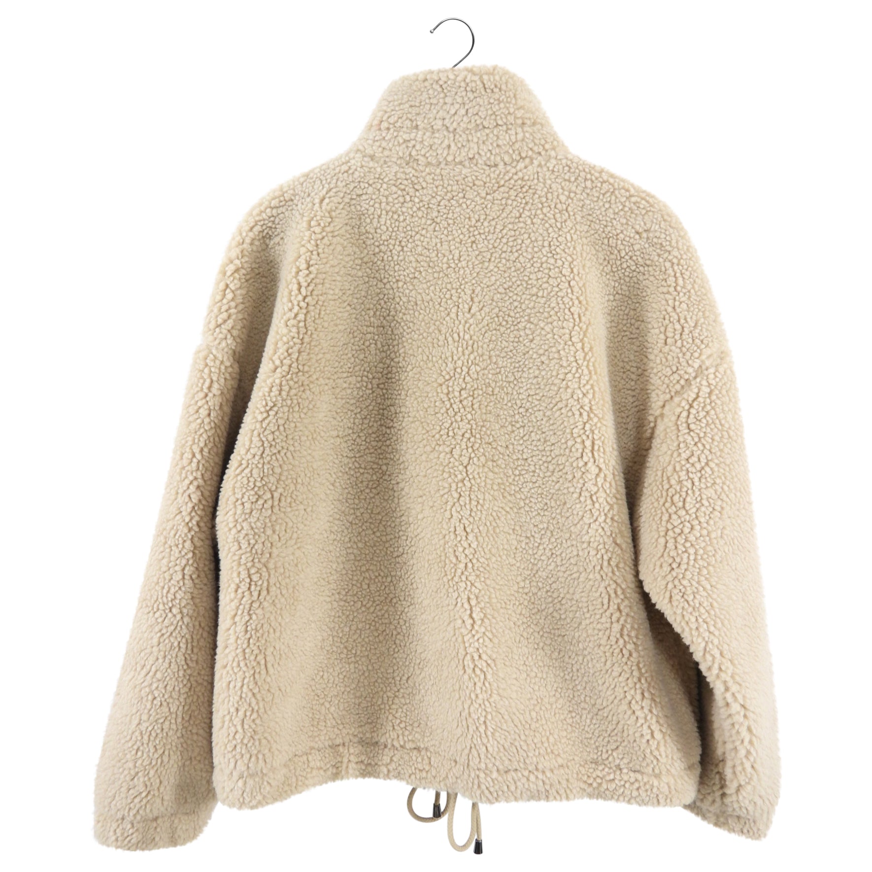BA&SH Beige Sherpa Sanja Teddy Jacket - Cozy Winter Outerwear for Women | Perfect for Casual Outings, Date Nights & Cold Weather Fashion