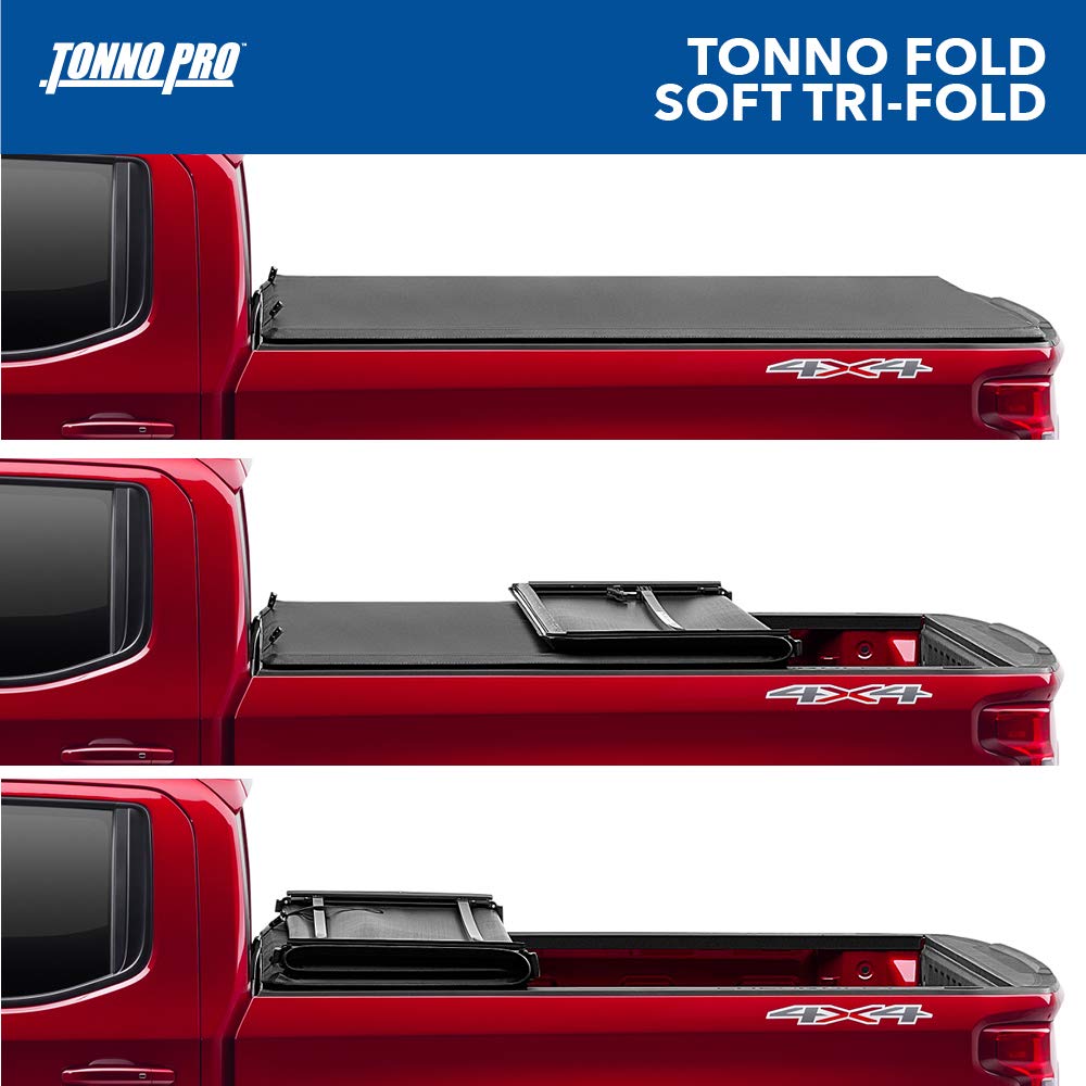 Tonno Pro Tonno Fold Soft Folding Truck Bed Tonneau Cover | 42-402 | Compatible with 2005-2021 Nissan Frontier 5' Bed (59.5