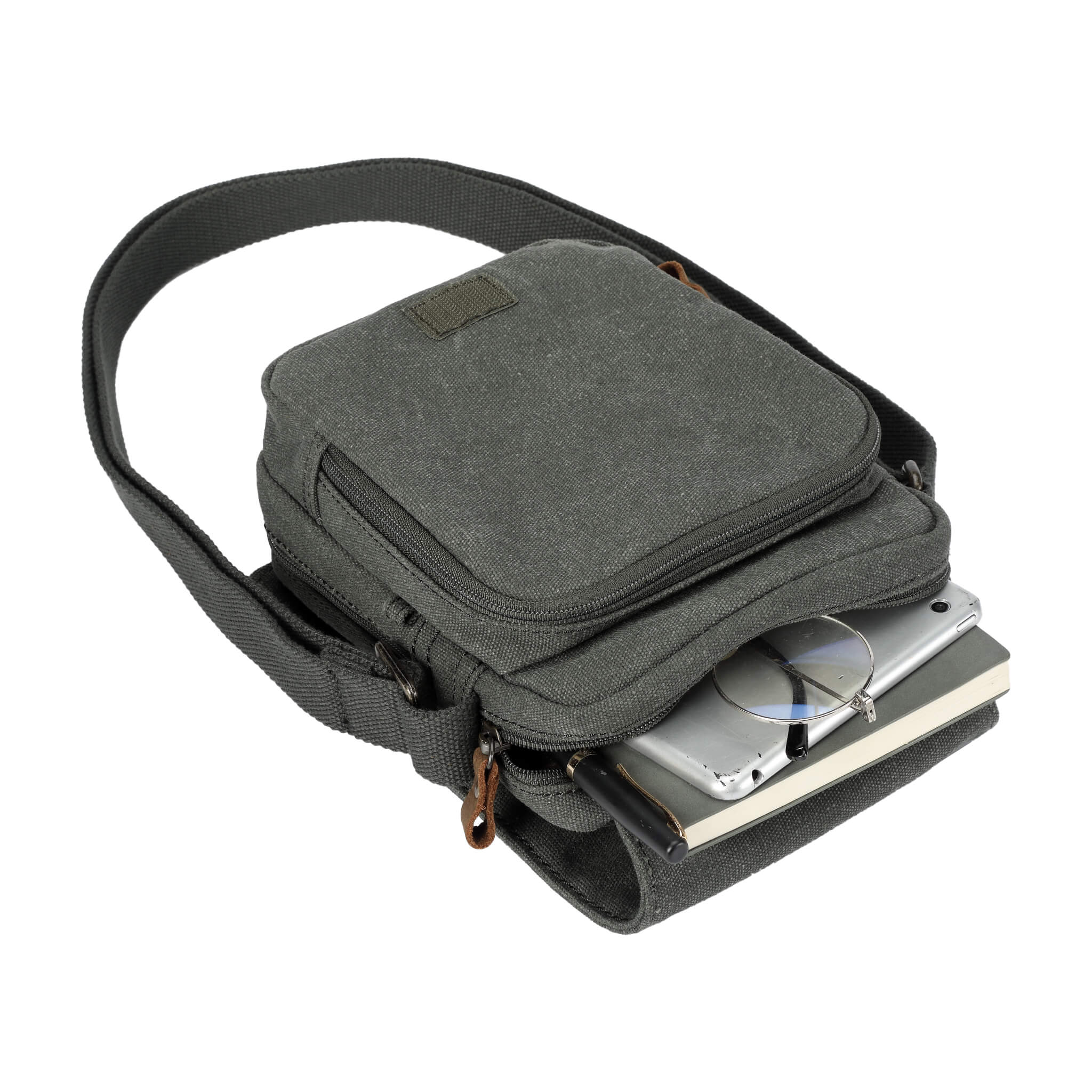 TRP0239 Troop London Classic Canvas Crossbody Bag - Stylish & Durable for Travel, Work & Everyday Use