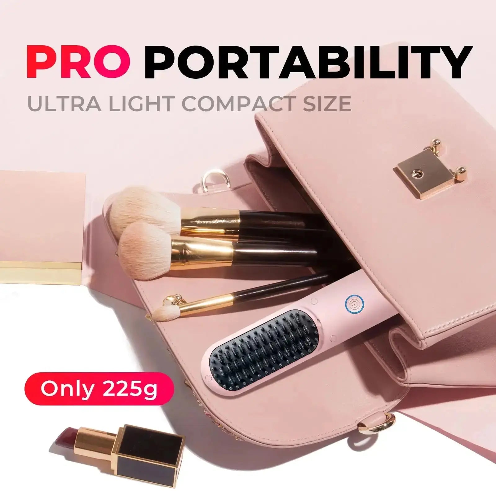TYMO PORTA PRO Pink Hair Straightener - Compact & Travel-Friendly Styling Iron for Smooth & Shiny Hair | Perfect for Home, Salon & On-The-Go Styling