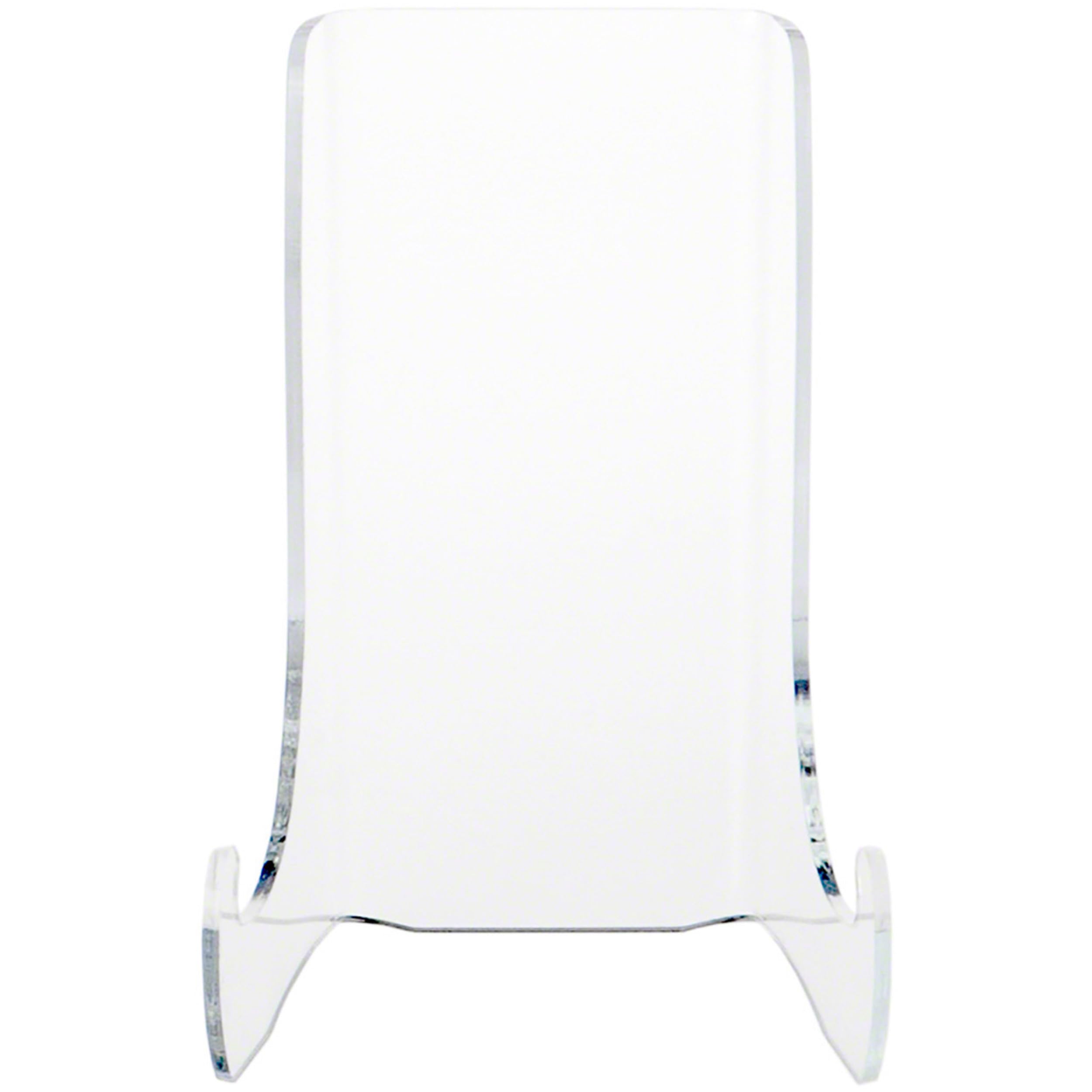 Clear Acrylic Flat Back Easel with Shallow Support Ledges - 6