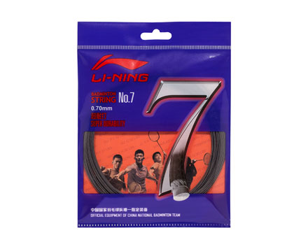 Li Ning BADMINTON STRING NO. 7 AXJJ014 - Professional Single Roll for Badminton Rackets - Perfect for Tournament Play & Training Sessions