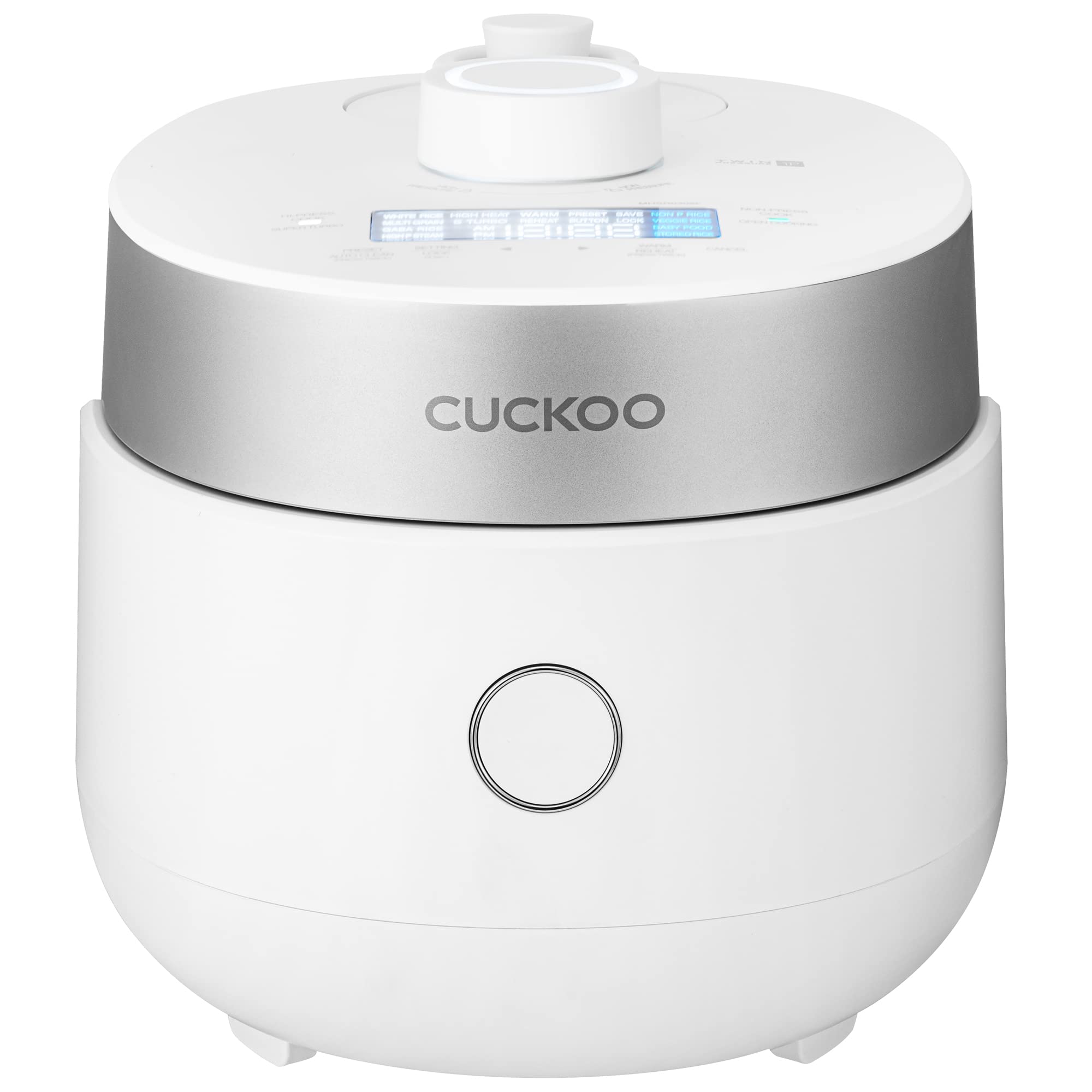 CUCKOO CRP-MHTR0309F 3-Cup Uncooked / 6-Cup Cooked Induction Heating Twin Pressure Rice Cooker with Nonstick Inner Pot - 15 Menu Modes, 3 Voice Guides & Auto Clean (White) | Perfect for Small Families, Dorm Rooms & Office Kitchens