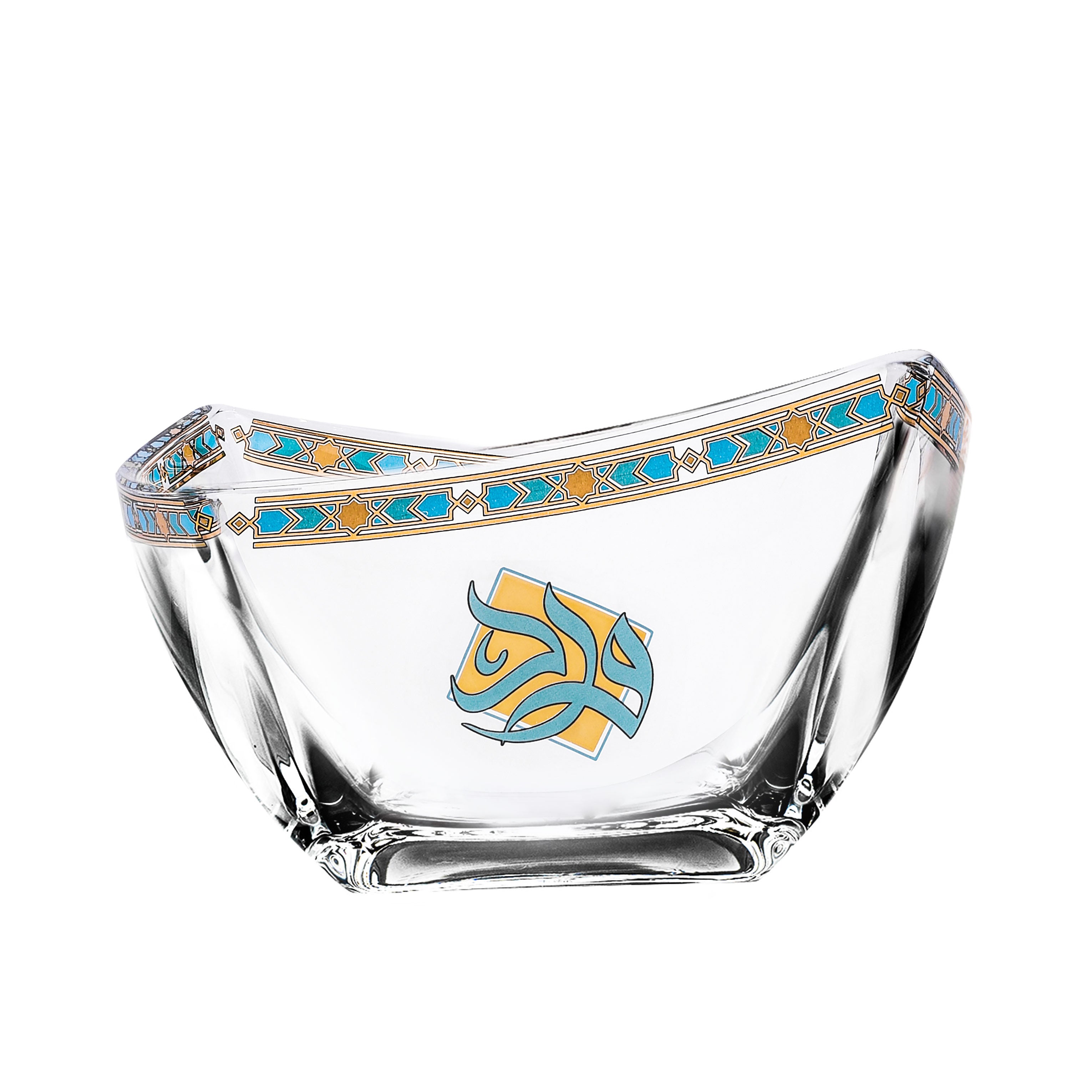 Dimlaj Wurood Elegant Gold & Green Serving Bowl - Perfect for Dinner Parties, Holidays & Special Occasions