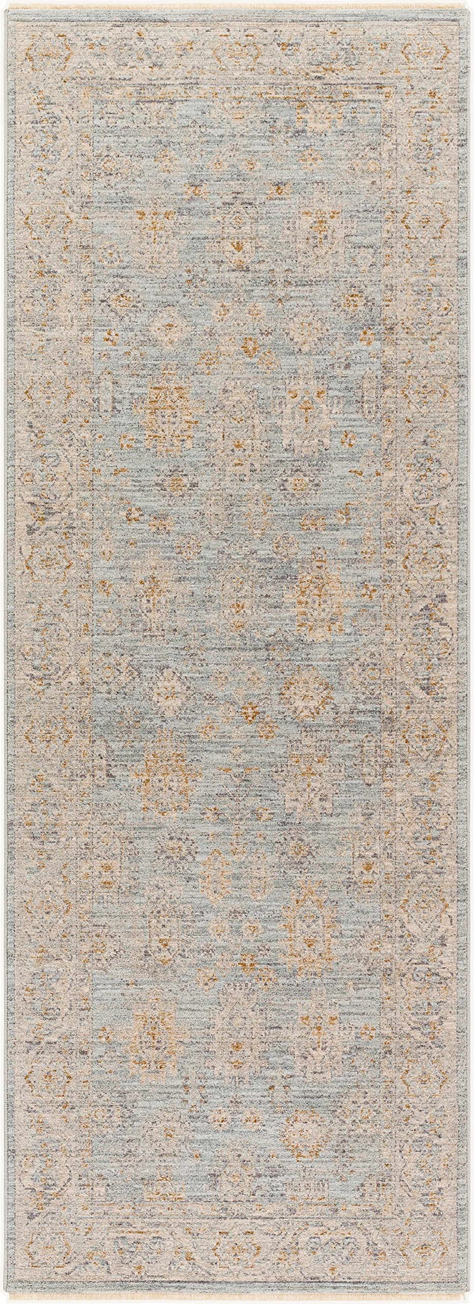 Premium Hauteloom Meer Area Rug for Living Room & Bedroom - Soft Gray & Green Modern Design - 6'7