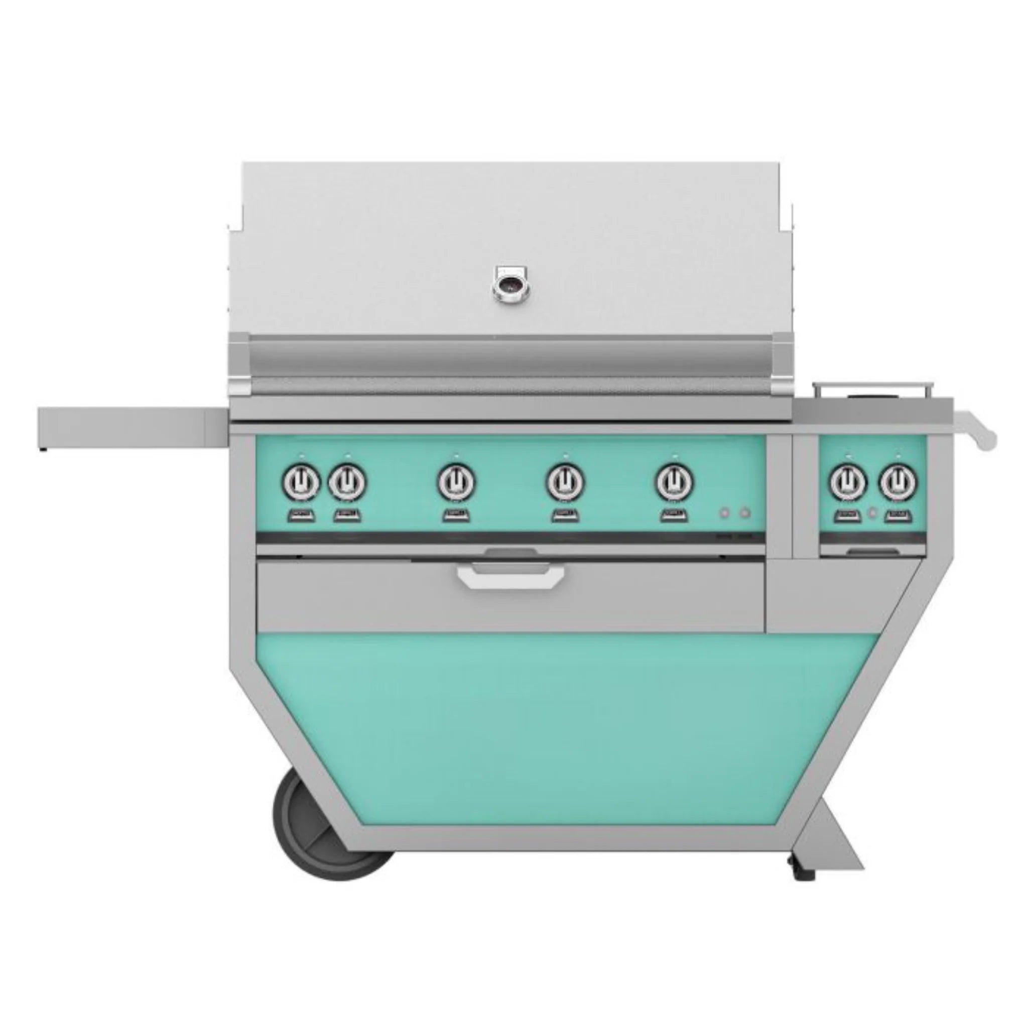 Hestan 42-Inch Deluxe Freestanding Gas Grill with Double Side Burner - Outdoor BBQ Grill for Backyard, Patio & Garden Cooking