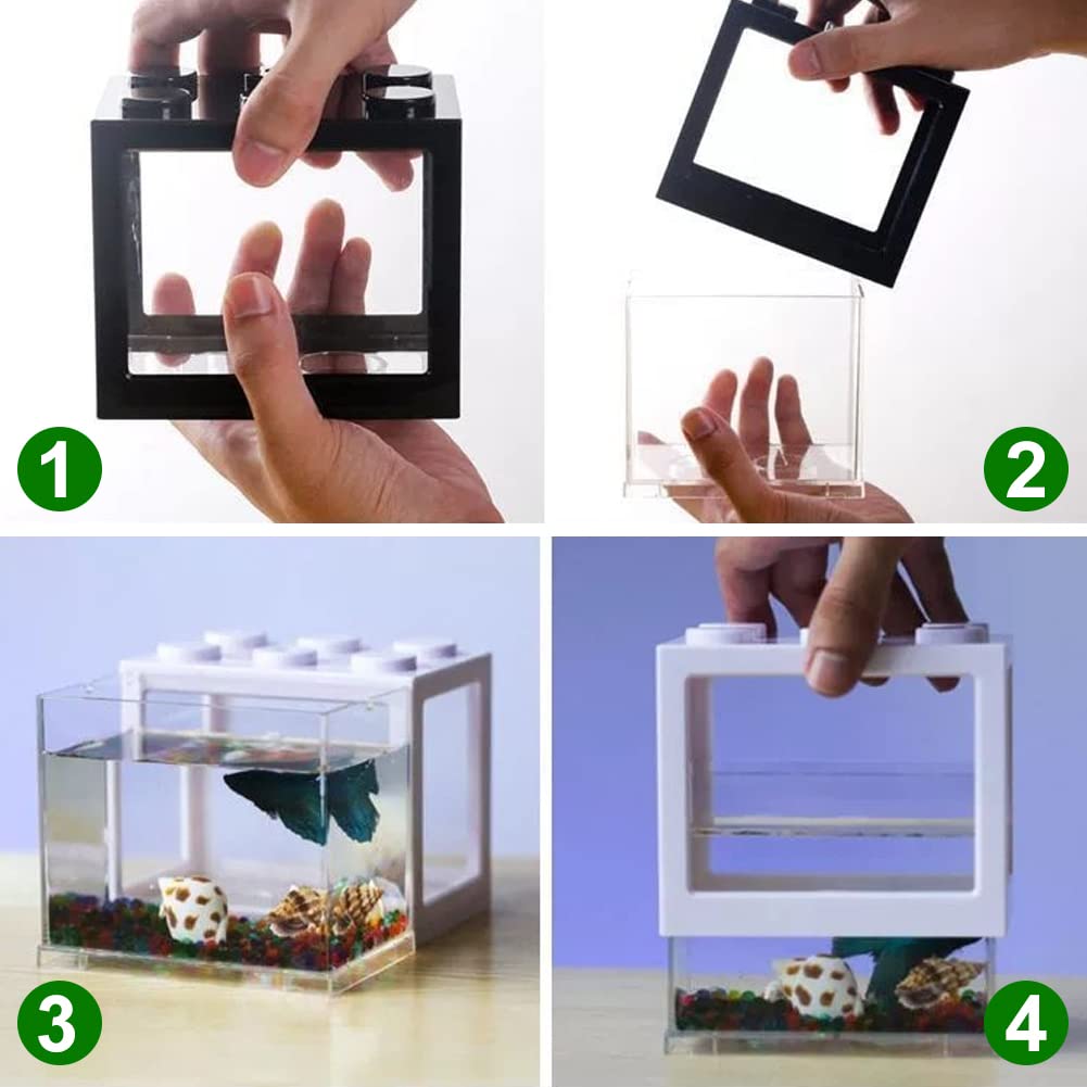 Mini USB LED Aquarium Fish Tank Light - White Plastic Desktop Lamp for Office, Tea Table & Home Decor | Perfect for Relaxation & Stress Relief