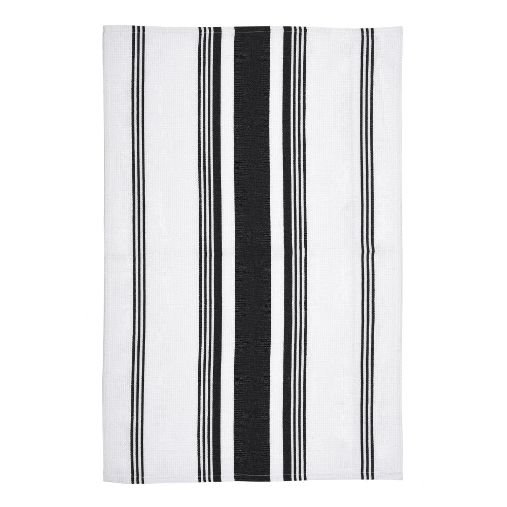 Premium 6-Pack Black Tea Towels 50x70cm - Soft & Absorbent Kitchen Towels for Drying Dishes, Cleaning Countertops & Decorating - Eleanor Collection