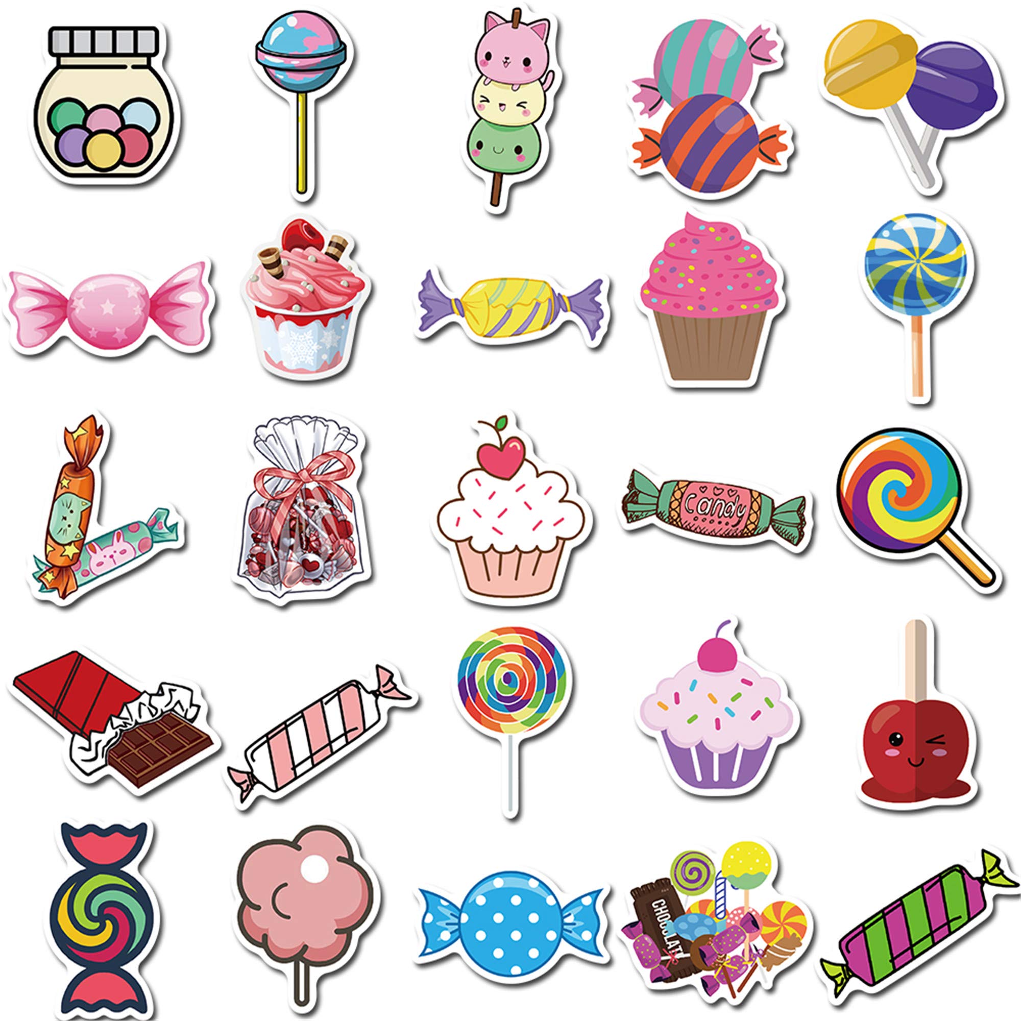 50Pcs Cute VSCO Vinyl Laptop Stickers - Waterproof Candy Stickers for Water Bottles, Laptops & Journals - Perfect for Girls, Teens & DIY Crafts - Fun for School, Parties & Room Decor