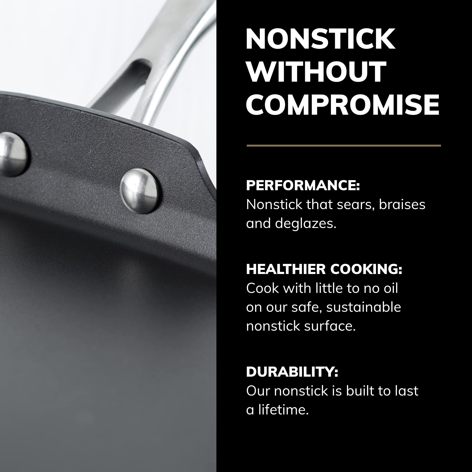 Scanpan Pro IQ 11-Inch Nonstick Griddle Pan - Premium Danish Cookware - Dishwasher, Oven & Metal Utensil Safe - Perfect for Pancakes, Steaks & Stir-Fry - Handcrafted in Denmark