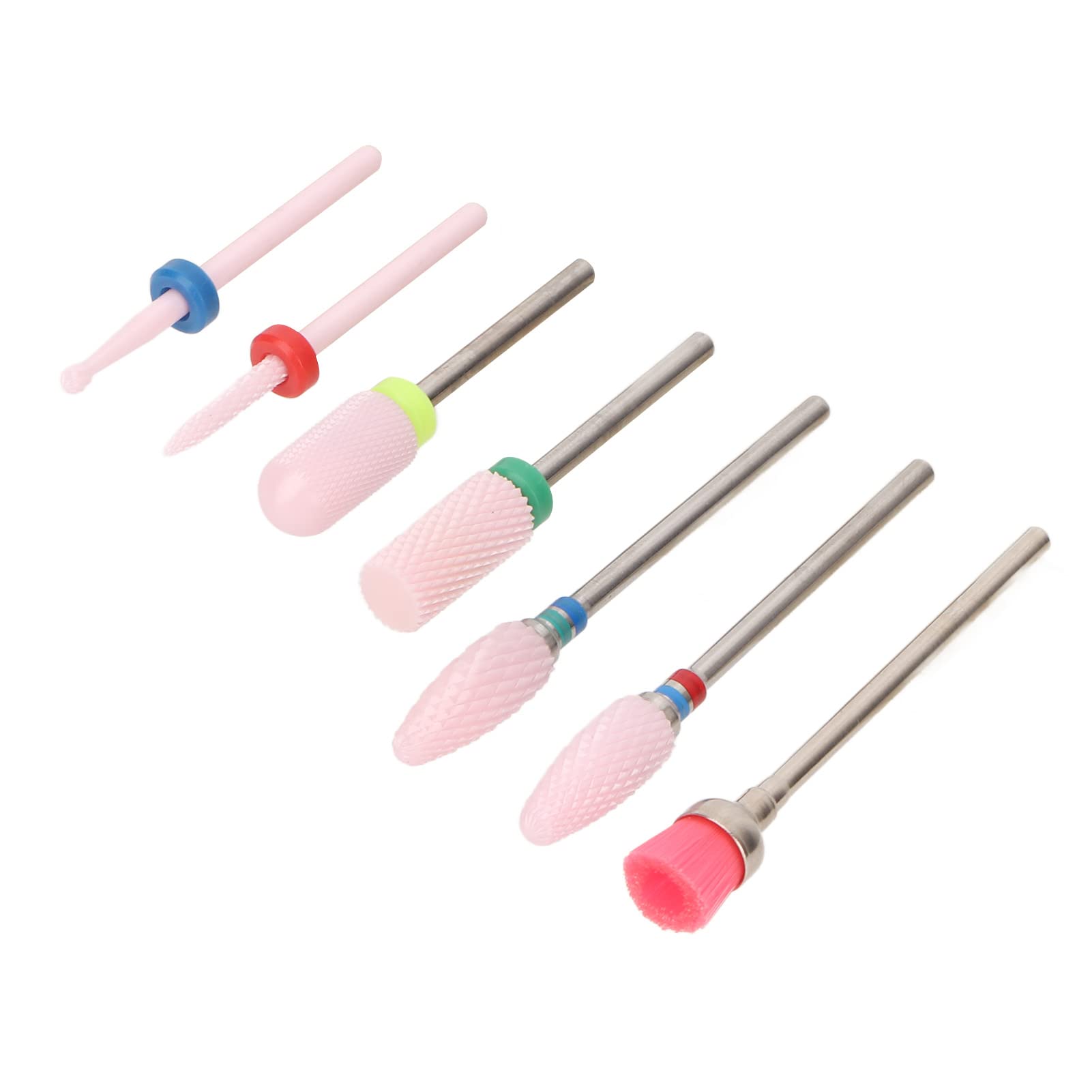 Professional 7pcs Stainless Steel Nail Drill Bits Set - Electric Nail File Grinding Bits for Acrylic Nails, Manicure & Pedicure Tools - Perfect for Salon & Home Nail Care