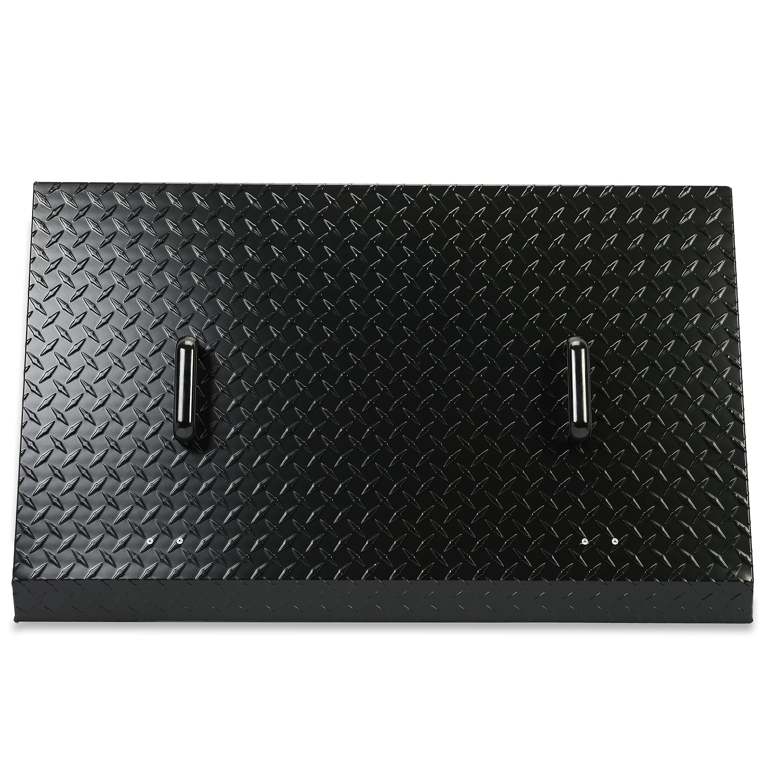 ECOTRIC 36 Inch Hard Top Griddle Grill Cover - Powder Coated Durable Lightweight Aluminum Lid with Handle for Outdoor Cooking - Compatible with 36” Front or Rear Grease Griddles - Perfect for BBQ, Camping & Backyard Grilling