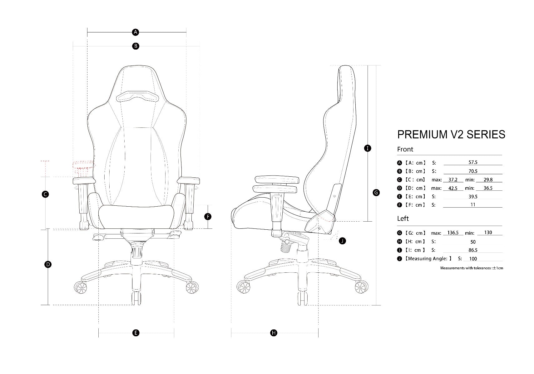AKRACING Premium V2 Gaming Chair - Ergonomic Office Chair with Adjustable Lumbar Support & Headrest - Black - Perfect for PC Gaming, Home Office & Esports Setup