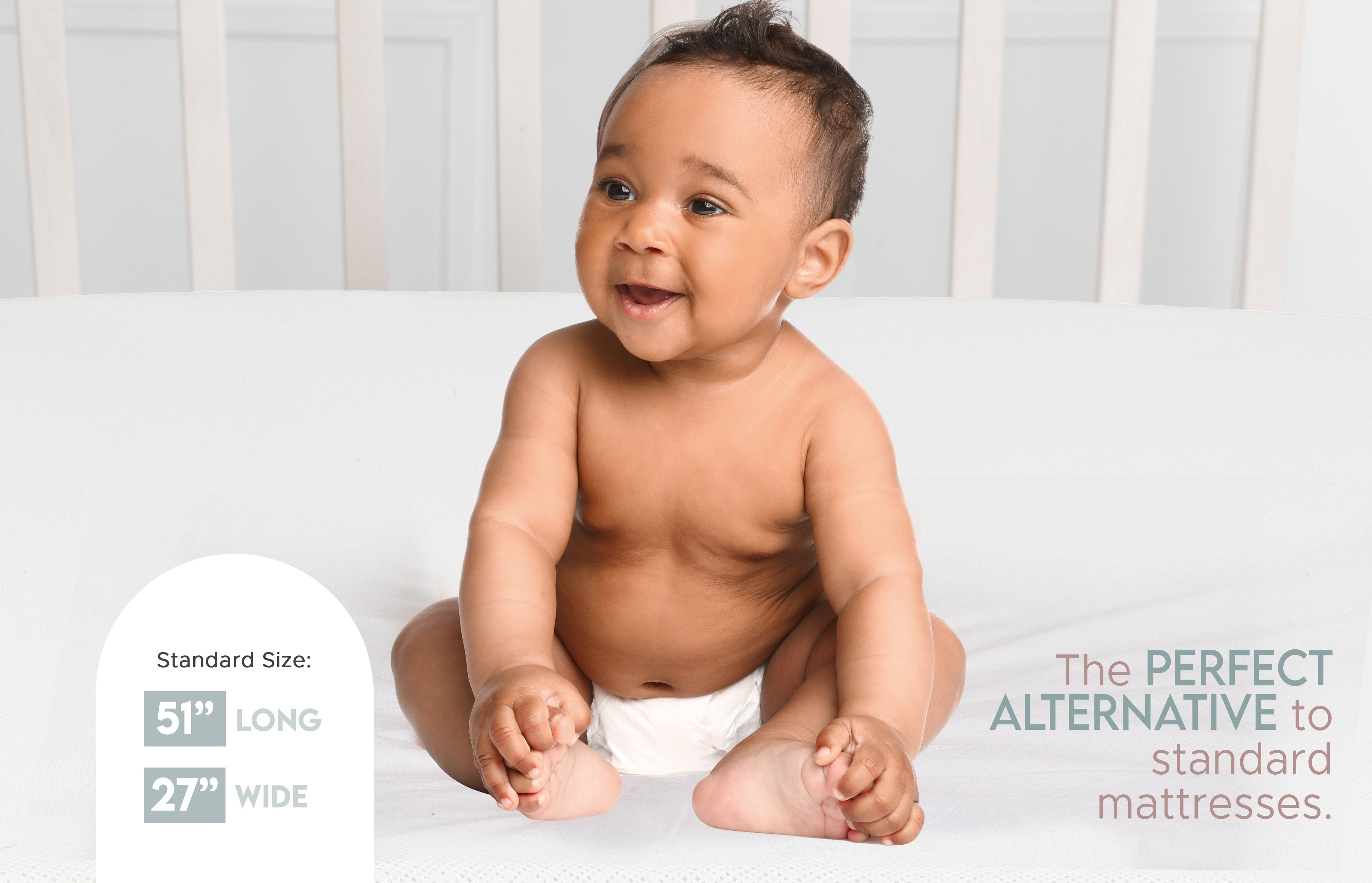 Numu AirMesh Crib Mattress - Breathable Baby Crib Mattress for Safe Sleep | Hypoallergenic & Waterproof | Perfect for Nursery, Daycare & Travel
