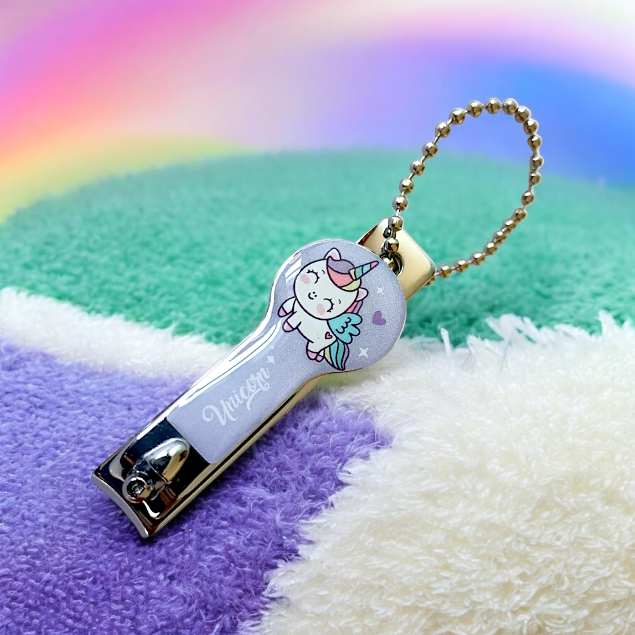Vitalogy Unicorn Nail Clipper for Girls - Cute Kids & Toddlers Nail Cutter Set for Fingernails & Toenails - Perfect Gift for Birthday, Travel & Home Care (Pink, 1-Pack)