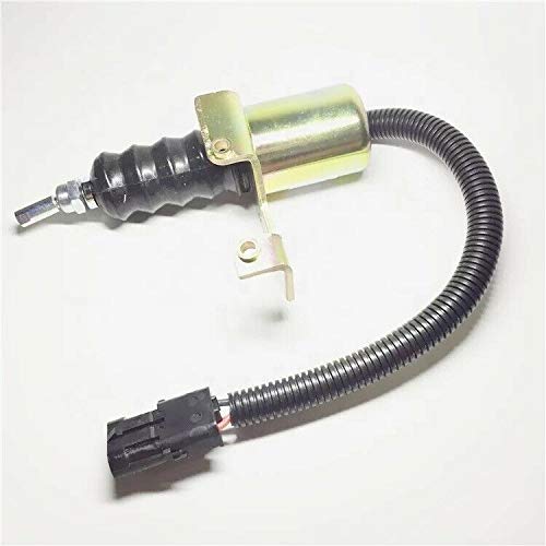 12V Fuel Shutdown Stop Solenoid Valve SA-3799-12 Compatible with DEUTZ & Bosch RSV Governor - Perfect for Diesel Engines, Heavy Equipment, and Industrial Machinery