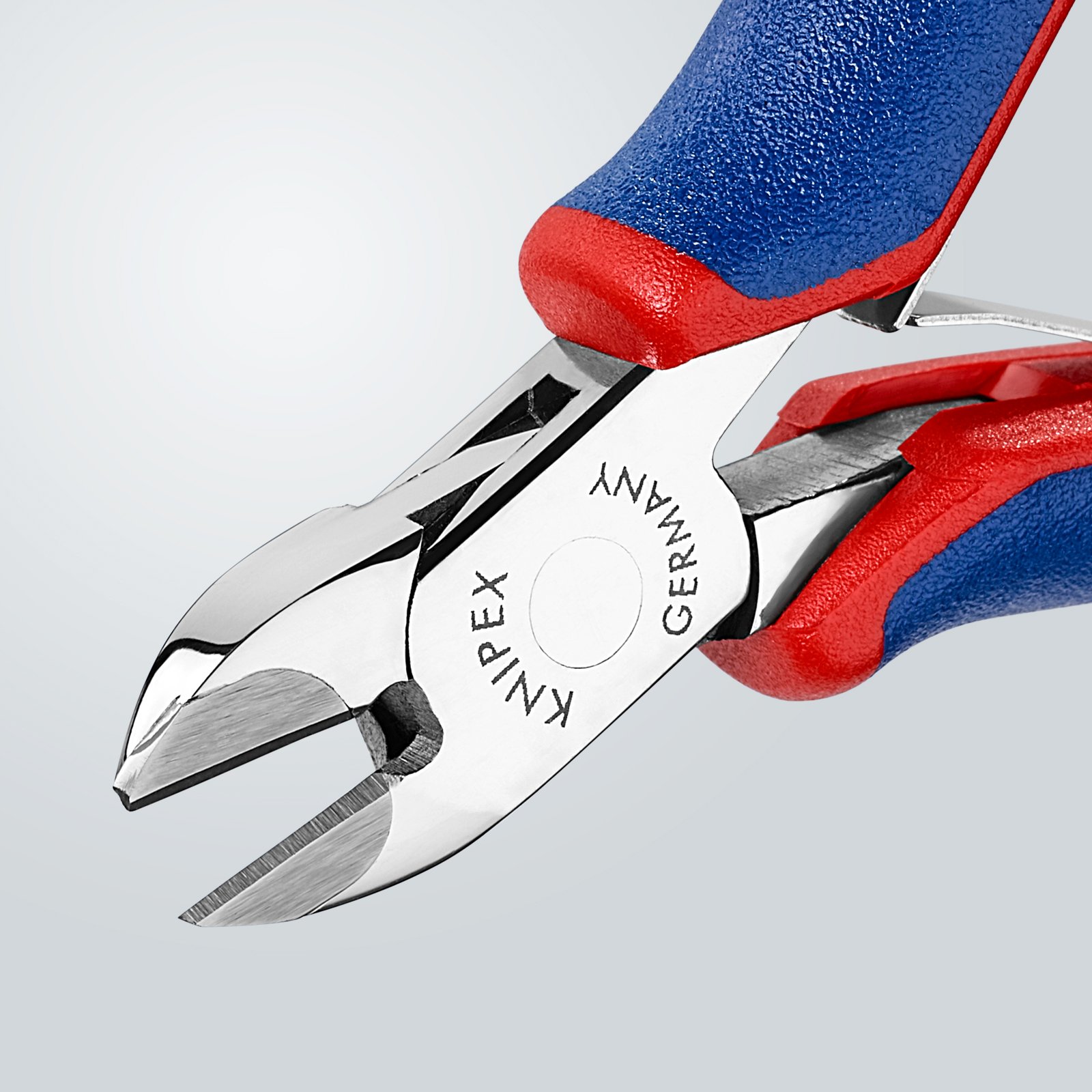 KNIPEX Electronics Diagonal Cutters with Carbide Metal Cutting Edges - Precision Wire Cutters for Electronics, DIY & Electrical Work - Multi-Component (7702120H) - Ideal for Electricians, Technicians & Home Repair
