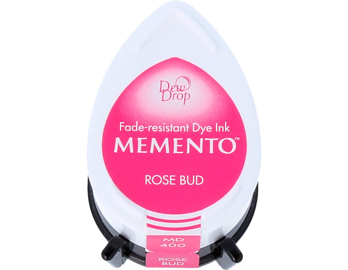 Tsukineko Memento Dew Drop Ink Pad - Rose Bud Color for Stamping, Scrapbooking & Card Making - Perfect for DIY Crafts and Paper Projects